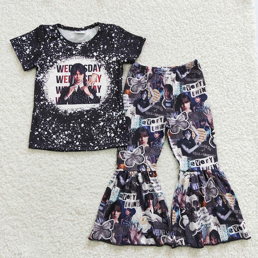 Baby Girls Black Movie Bell Pants Sets