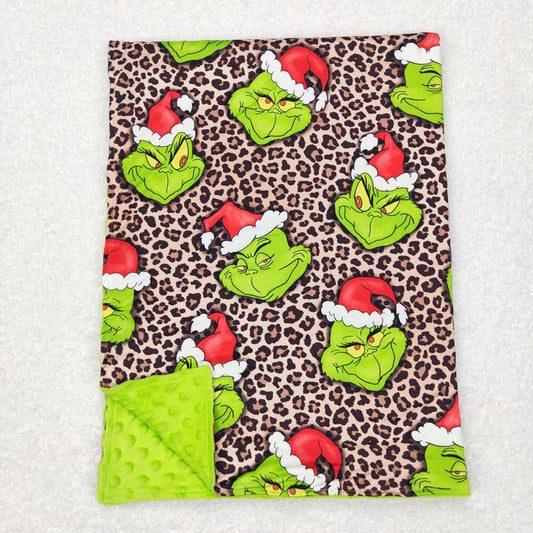 Baby Kids Christmas Green Frog Leopard Minky Blankets