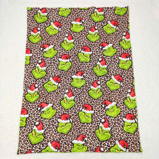 Baby Kids Christmas Green Frog Leopard Minky Blankets