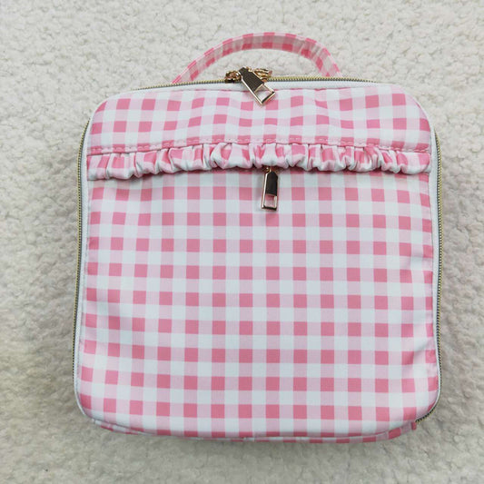 Baby Kids Checkered Lunch Dinnder Picnic Thermal Bags