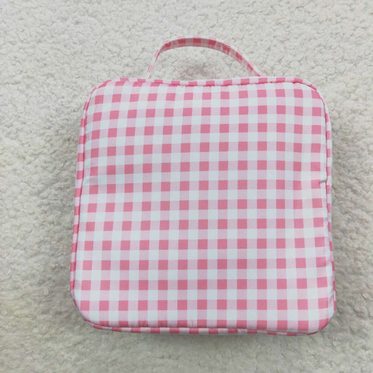 Baby Kids Checkered Lunch Dinnder Picnic Thermal Bags