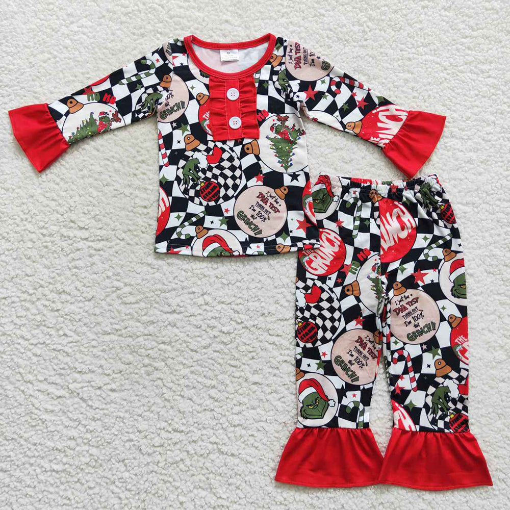 Baby Girls Christmas Red Disco Pants Pajamas Clothes Sets