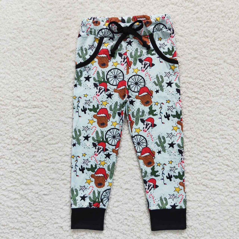 Baby Boys Christmas Cow Hats Cactus Pockets Pants