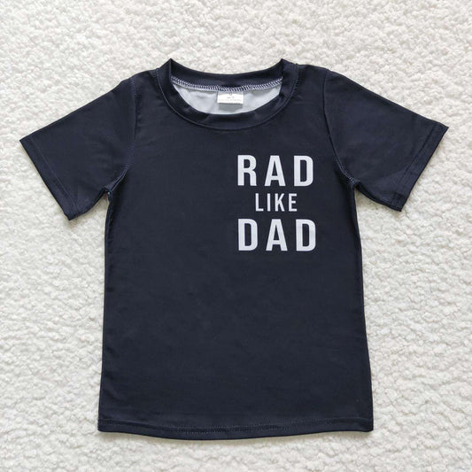 Baby Kids Black Checkered Short Sleeve Tee Shirt Tops