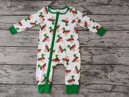 Baby Infant Kids Duck Long Sleeve Zip Rompers preorder(moq 5)