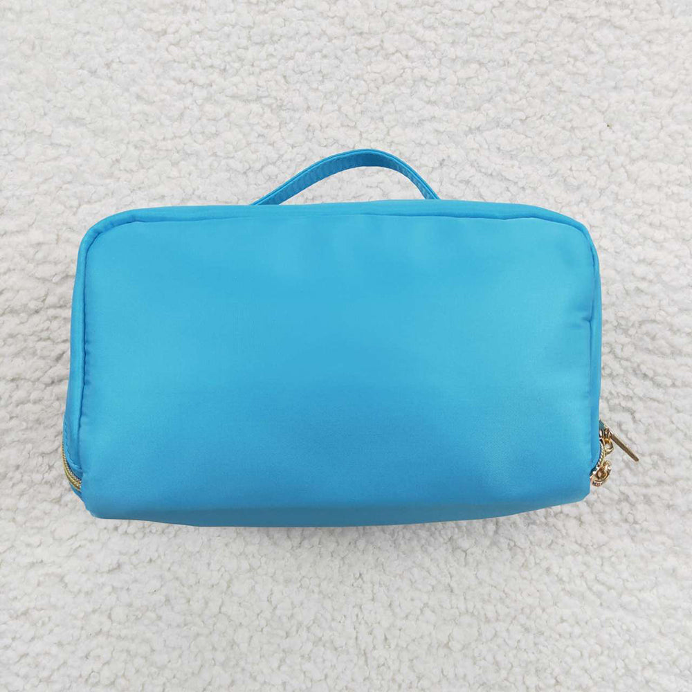 Women Girls Stuff Blue Cosmetic Make Up Bags