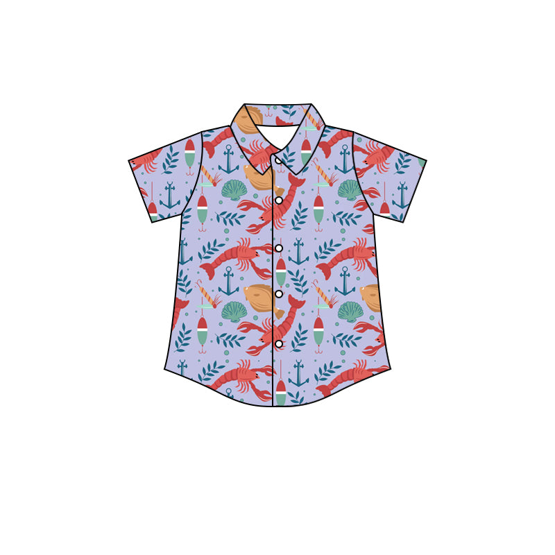 Baby Boys Cowfish Fishing Short Sleeve Buttons Tee Shirts preorder(moq 5)