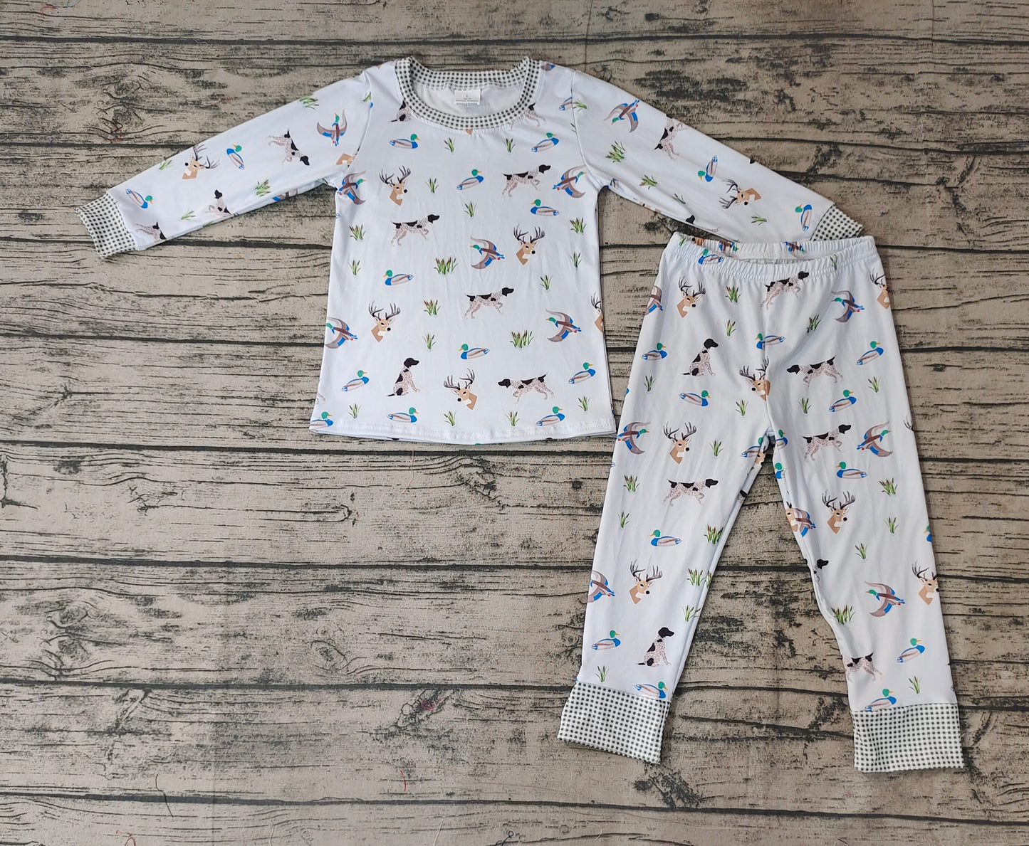 Baby Boys Deer Duck Tee Top Pants Pajamas Clothes Sets