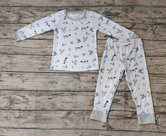 Baby Boys Deer Duck Tee Top Pants Pajamas Clothes Sets