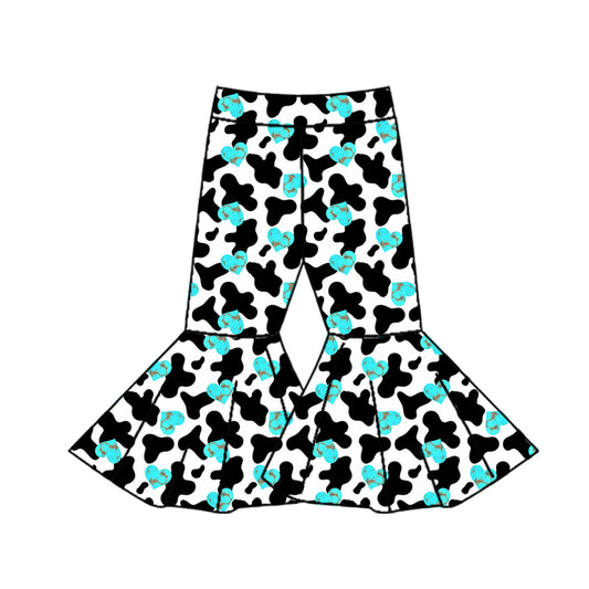 Baby Girls Valentines Hearts Cowprint Bell Pants preorder(moq 5)