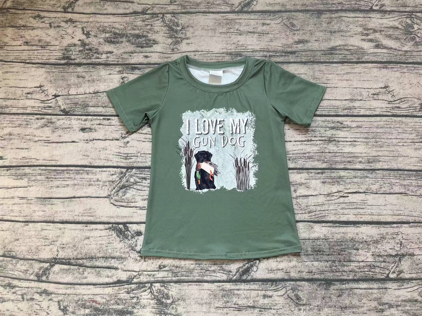 Baby Boys I Love My Gun Dog Hunting Short Sleeve Tee Shirts Tops