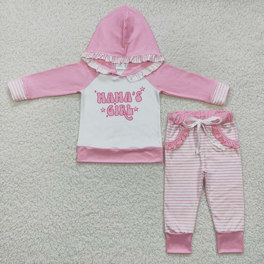 Baby Girls Mama's Girl Hooded Top Pants Clothes Sets
