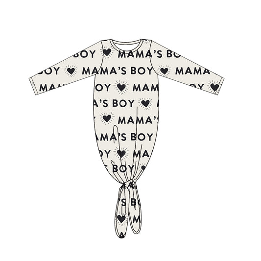 Baby Newborn Valentines Mama's Boy Grey Gowns preorder(moq 5)