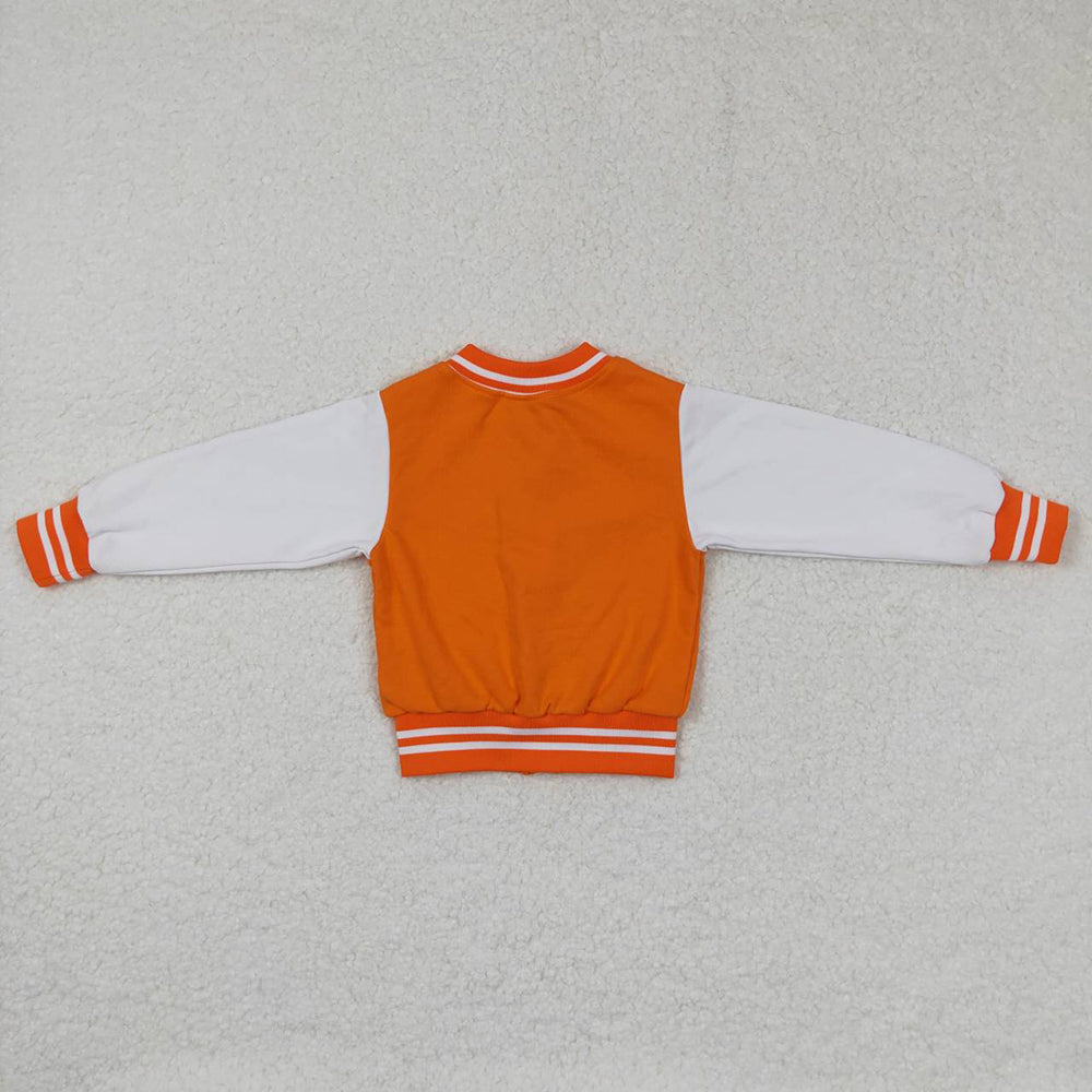 Baby Kids Baseball Orange Long Sleeve Jackets