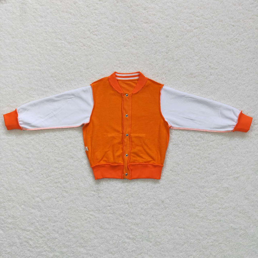 Baby Kids Baseball Orange Long Sleeve Jackets