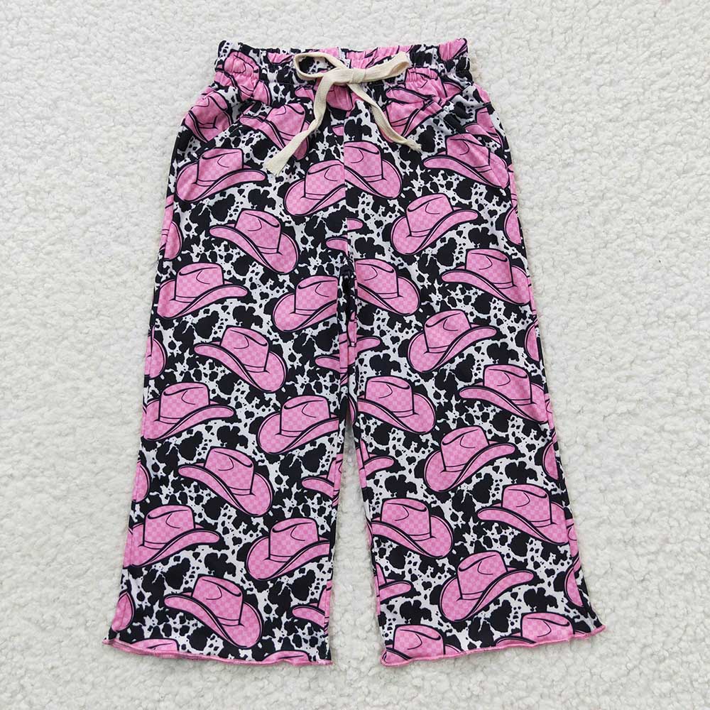 Baby Girls Western Hats Elastic Bottom Pants