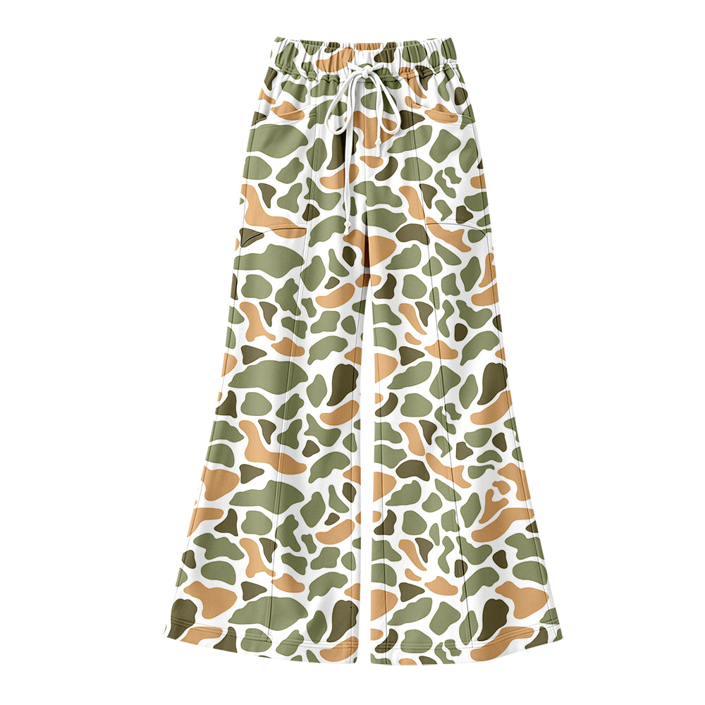 Preorder (moq 5) Adult Women Green Camouflage Pants Bottoms Trousers