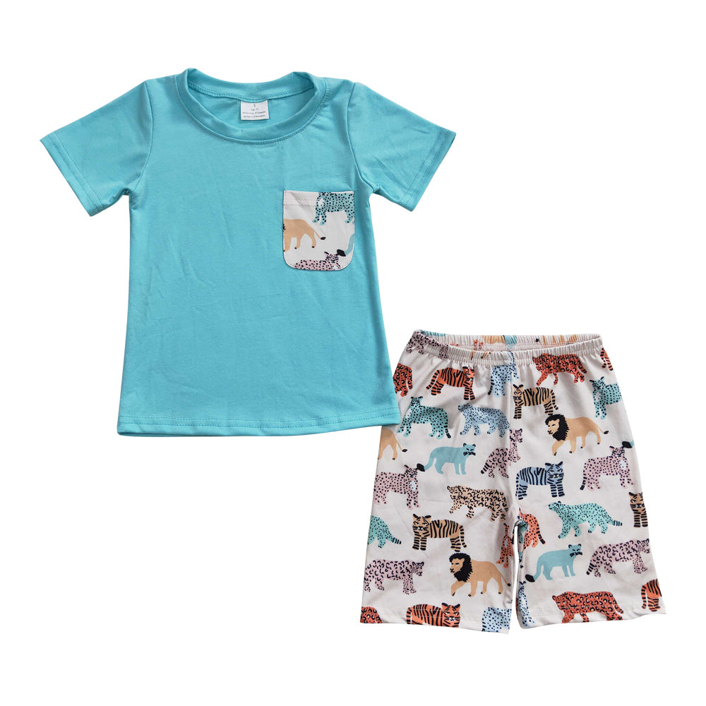 Baby Boys Animal Pockets Shorts Sets