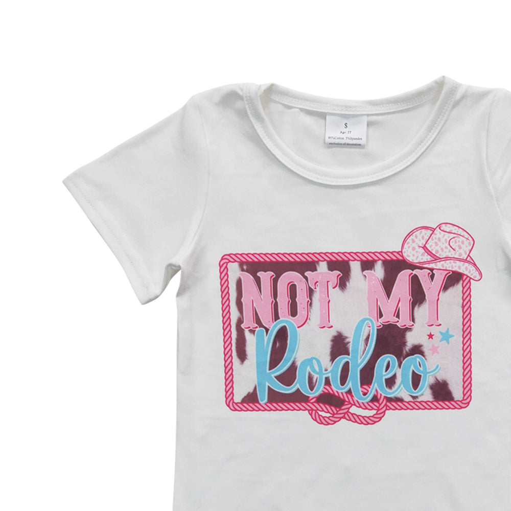 Baby Girls Western Not my rodeo Short Sleeve Tee Shirts