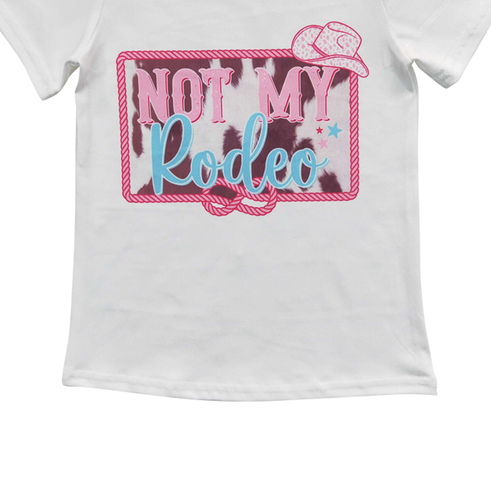 Baby Girls Western Not my rodeo Short Sleeve Tee Shirts