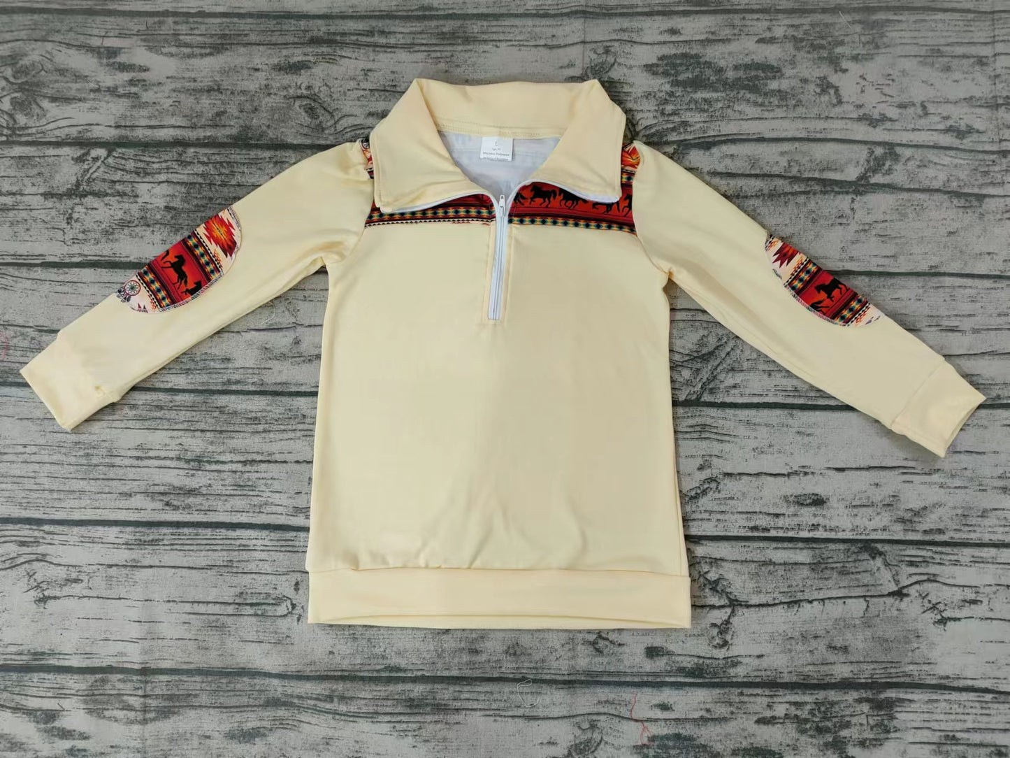 Baby Boys Horse Western Long Sleeve Fall Spring Pullovers