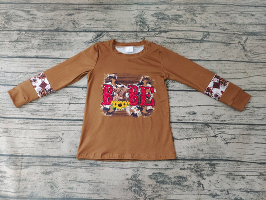 Baby Boys Western Babe Brown Long Sleeve shirts tops