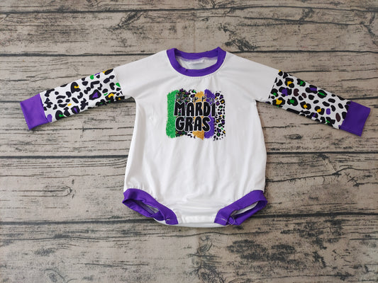 Baby Girls Mardi Gras rompers