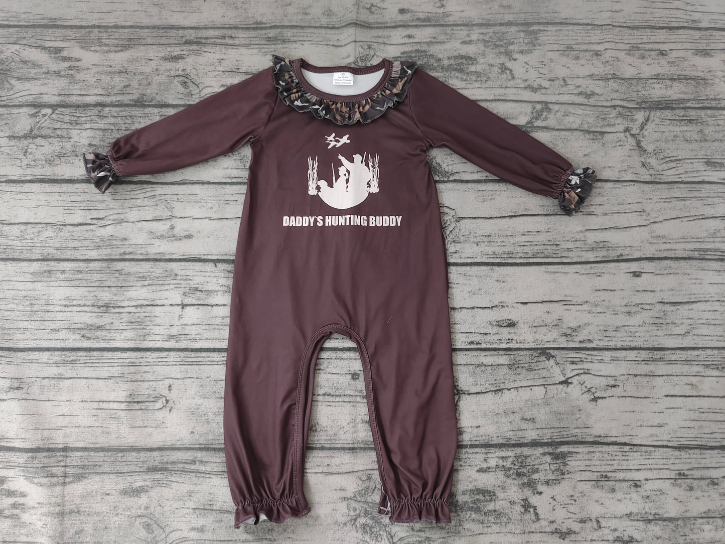 Baby Girls camo hunting rompers
