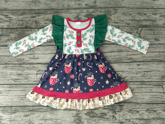 Baby Girls Cup Christmas Ruffle Dresses