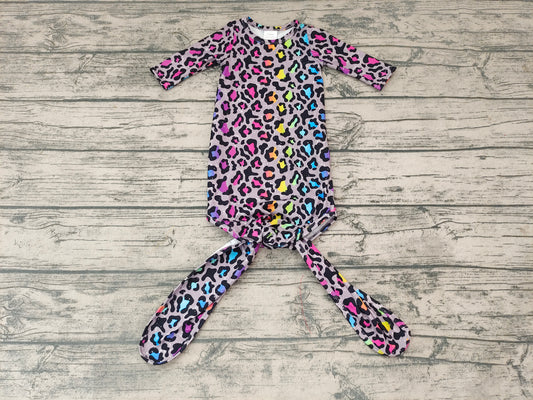 Baby newborn colorful leopard gowns