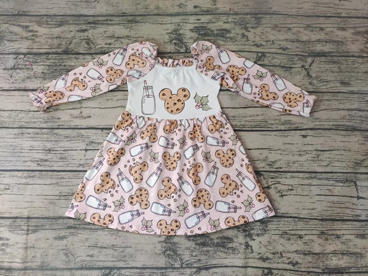 Baby girls cookie milk Christmas dresses