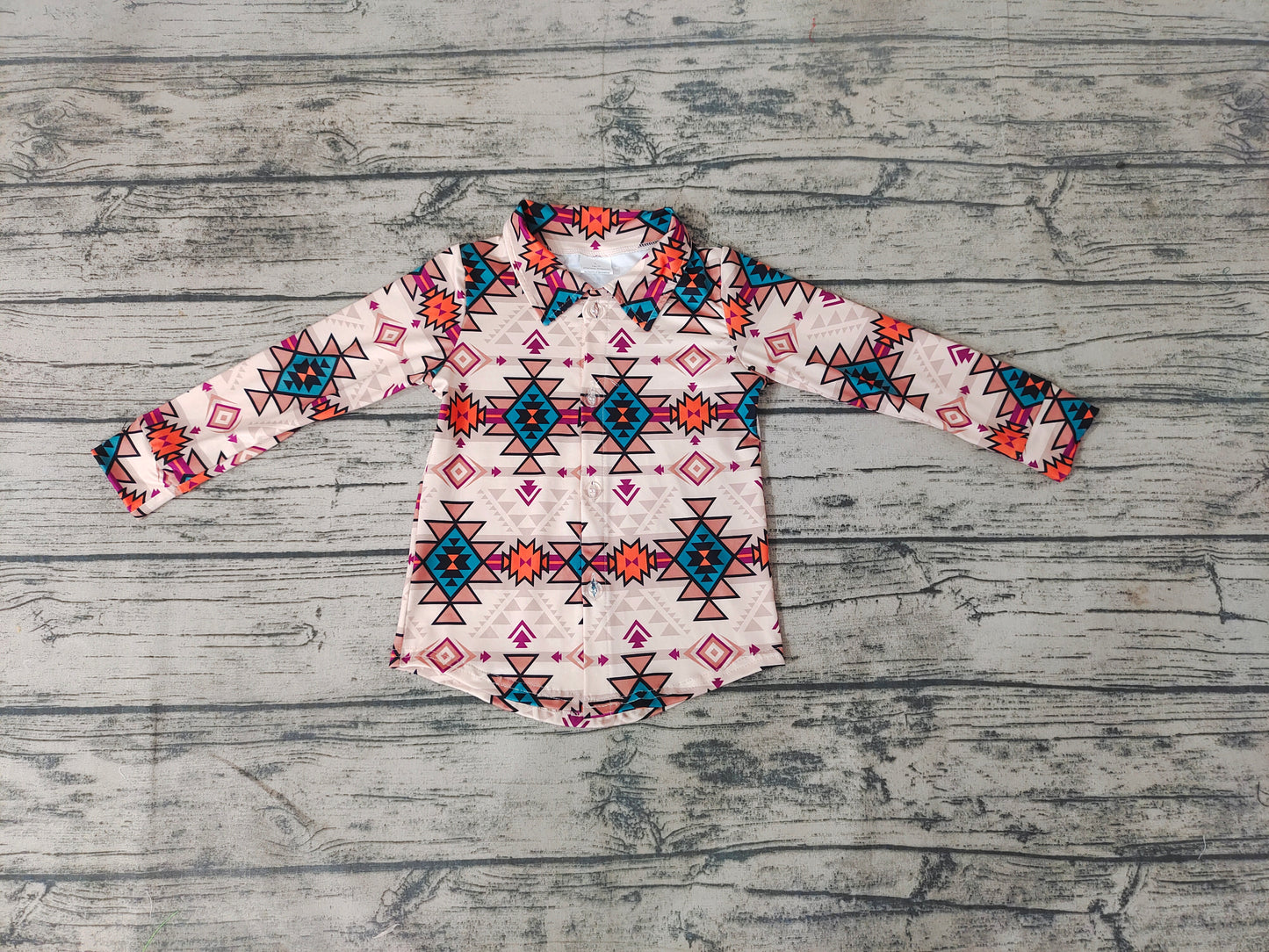 Baby boys aztec Long Sleeve button up shirts