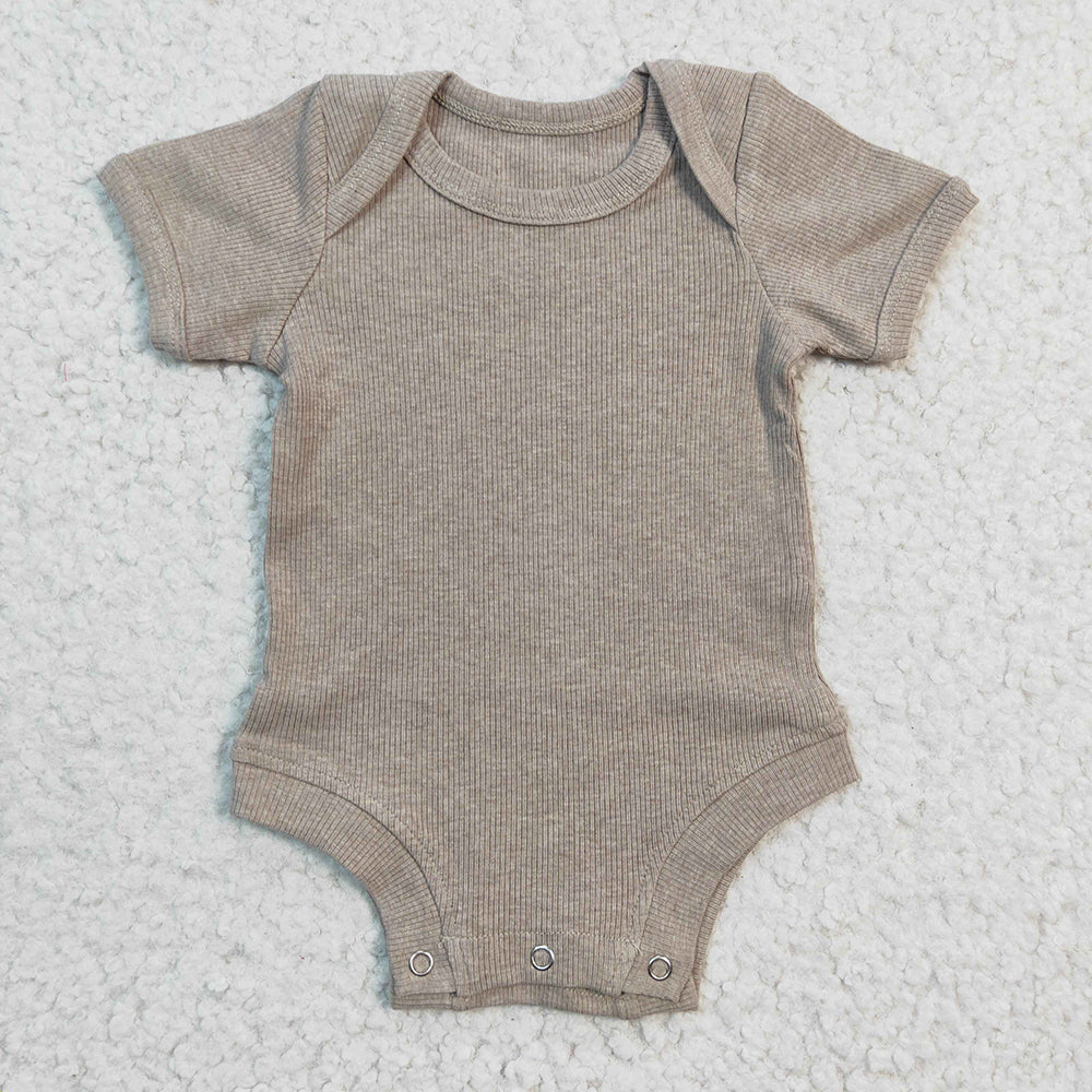 Baby Girls Light Brown Long Sleeve Woolen Cotton Rompers