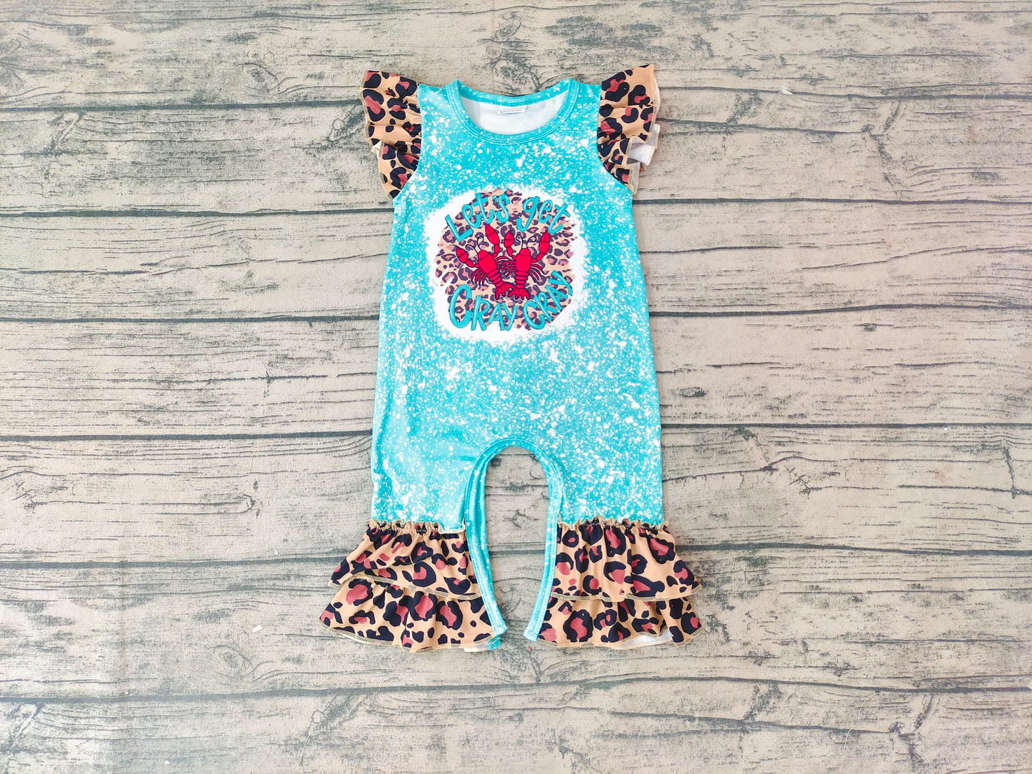 Baby Girls Crawfish Ruffle rompers