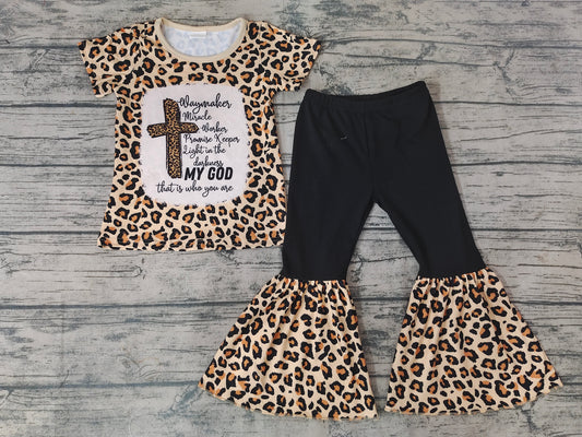 Baby Girls Leopard Cross Clothes Sets