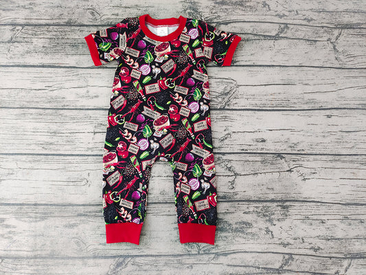 Baby Boys Lobster Short Sleeve Rompers