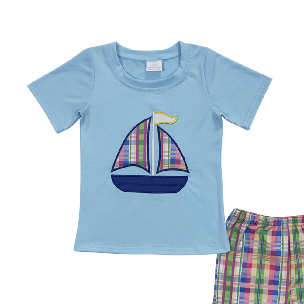 Baby Boys Summer Boats shorts Clothes Sets