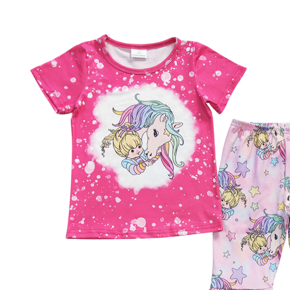 Baby Girls Unicorn Rainbow Bell Pants Clothes Sets