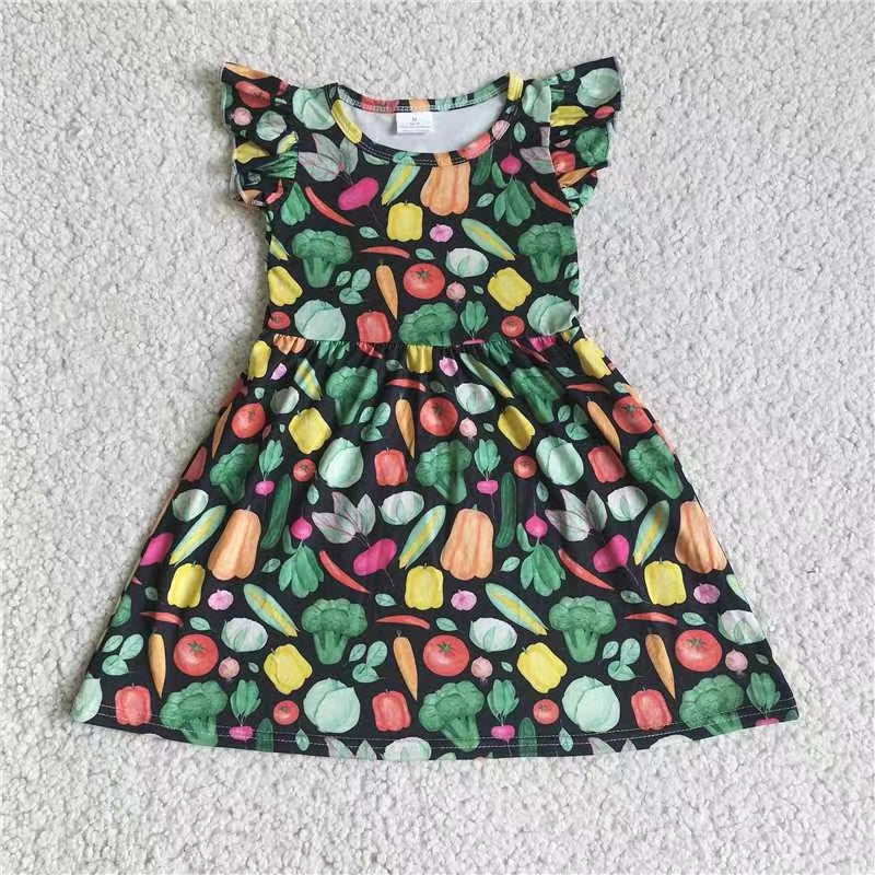 Baby girls vegtetable pearl dresses 221104