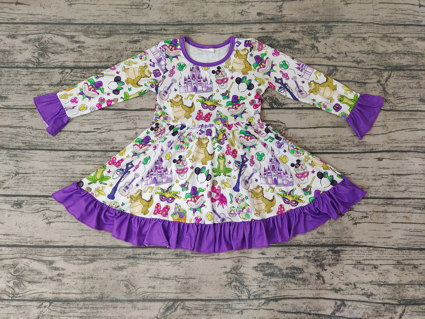 Baby Girls Purple Castle Knee Length Dresses