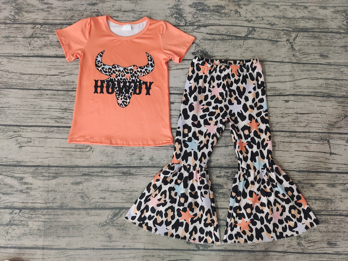 baby Girls Howdy Star Leopard Pants sets