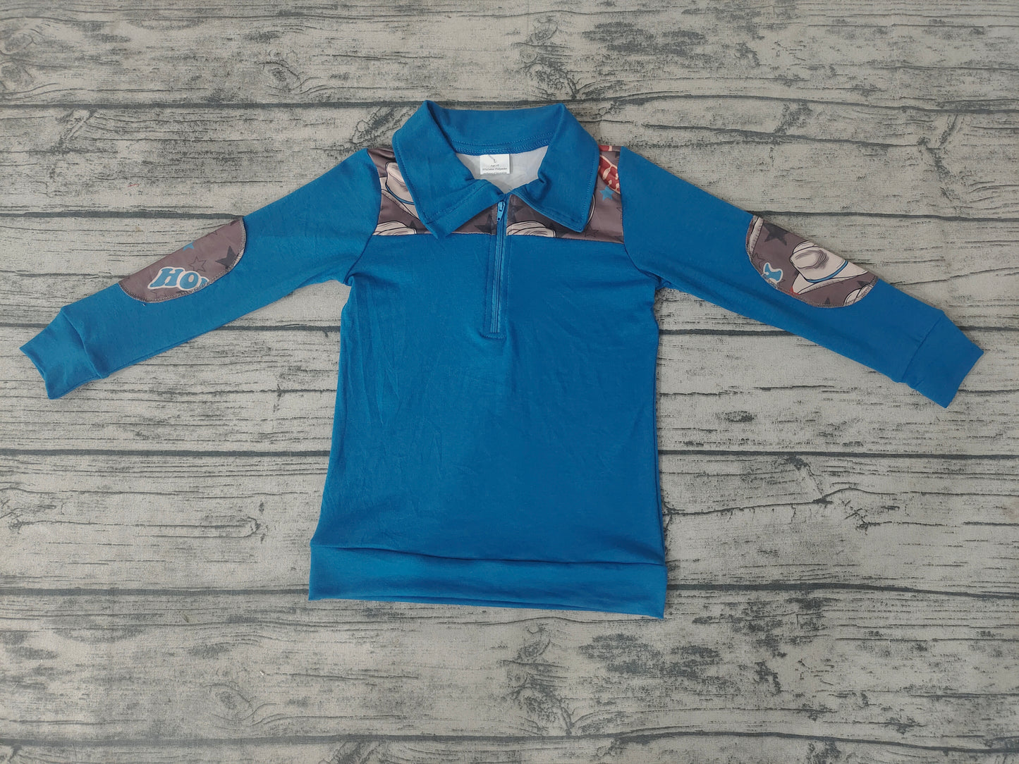 Baby Boys Western Blue Hats pullovers Tops