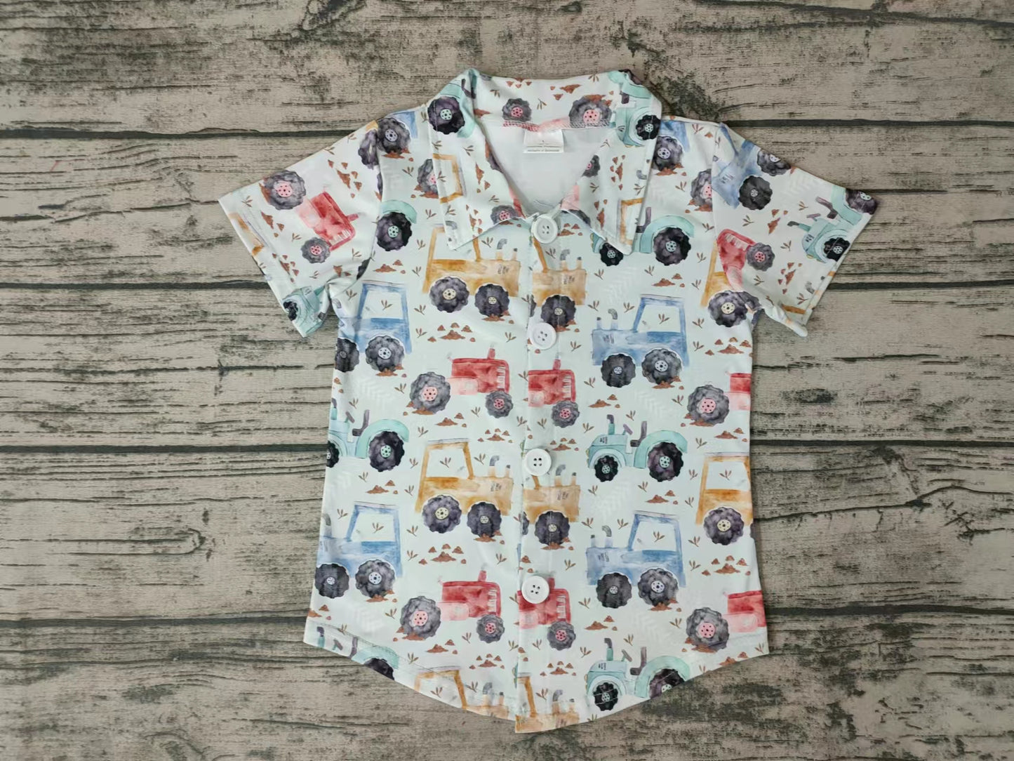 Baby Boys Tractor short sleeve shirts tops