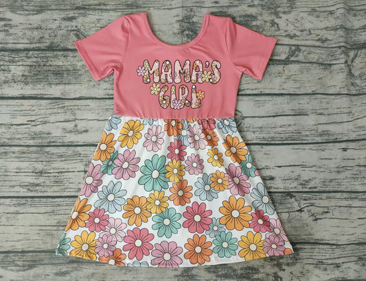 Baby Mama's Girl Flowers Knee Length Dresses