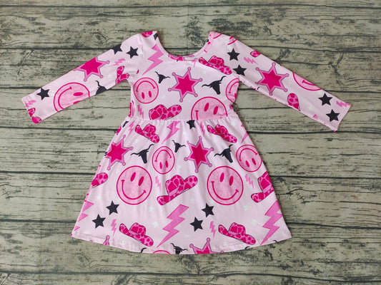 Baby Girls Western pink Valentines Dresses