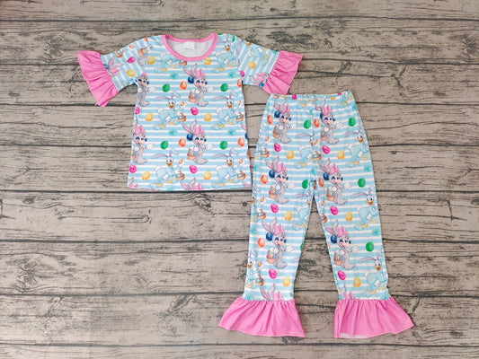 Baby Girls Eggs Easter Cartoon pajamas Pants sets