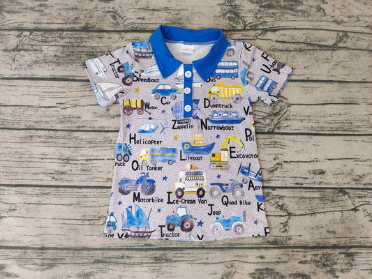 Baby Boys Vehicle short sleeve shirts tops