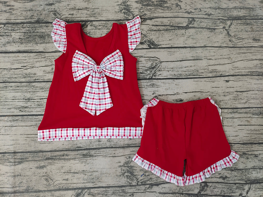 Baby Girls Summer Crab ruffle shorts sets