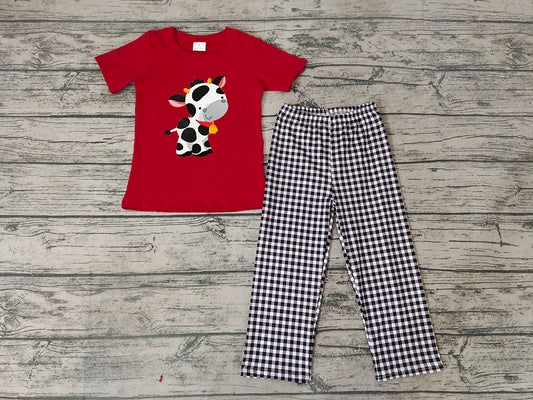 Baby Boys Red Cow Pants sets