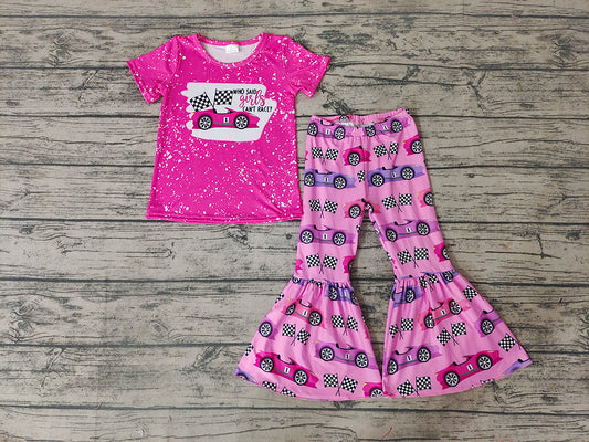 Baby Girls Pink Racing Car Bell Pants sets